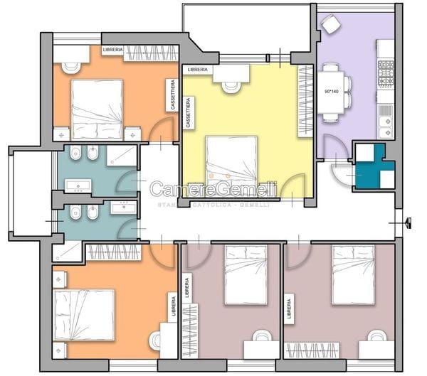 Singola arredata in Pineta Sacchetti Università - 540€/mese - foto 5
